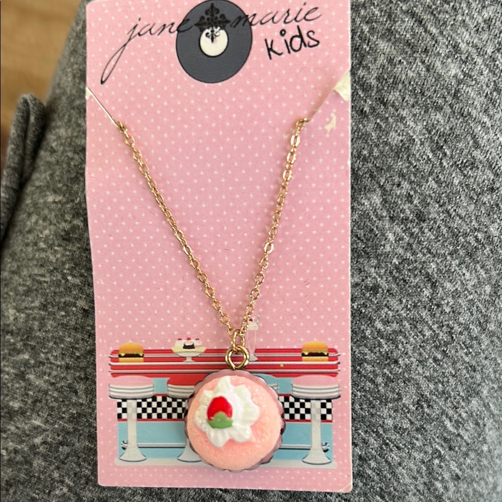 Jane Marie Kids Pink Cupcake Necklace